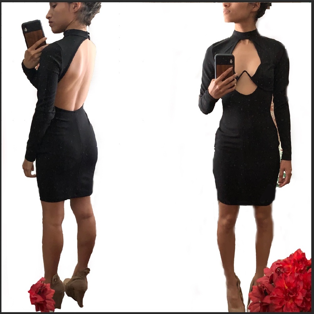 Asos Long Sleeve Exposed Underwire CutOut Mini - Picture 7 of 7